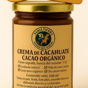 CREMA DE CACAHUATE CACAO ORGÁNICO Y NIBS DE CACAO ORGÁNICOS
